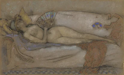 Pour le pastel: Róża i Opal, ok. 1885-95 (kreda i pastel na brązowym papierze)